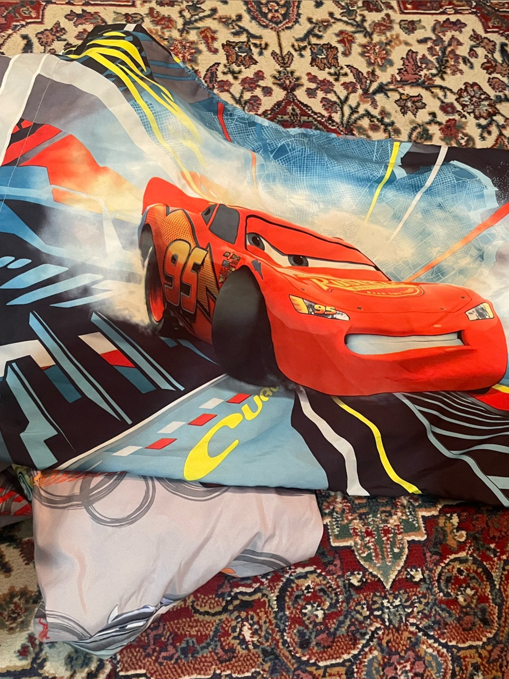 Red and Black Cars 🚗 Lightning McQueen Kids Duvet Cover